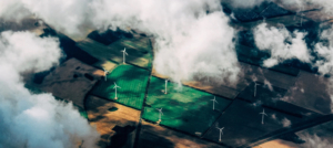 wind farm from the sky